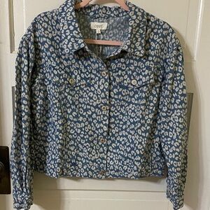 ODDY Blue Floral Women's Jean Jacket